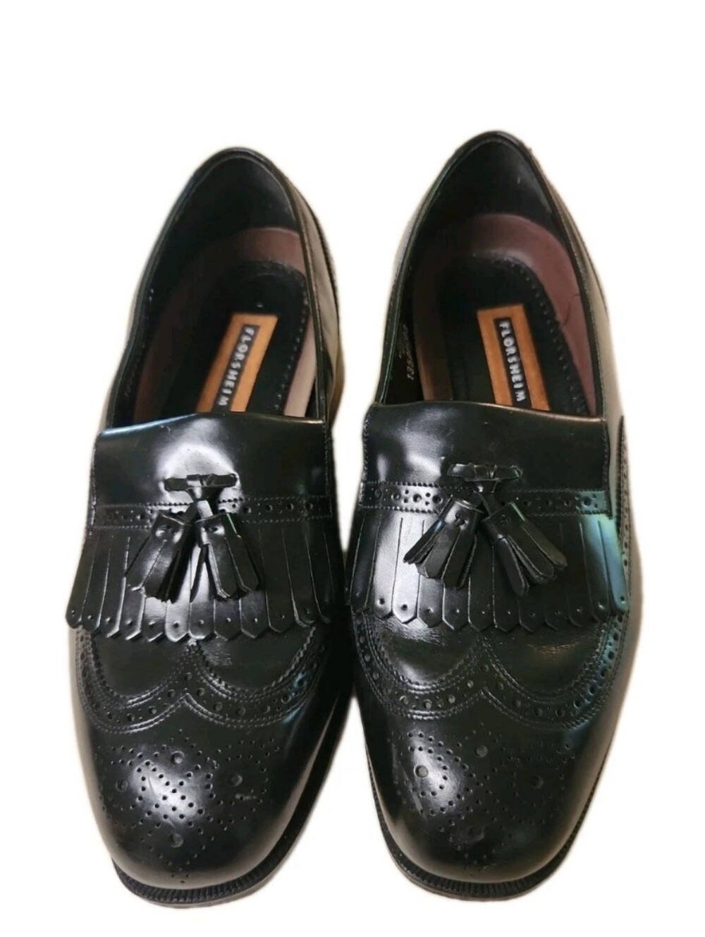 Florsheim Lexington Black Leather Wingtip Oxford Dress Shoe 17066 Size 8.5 3E
